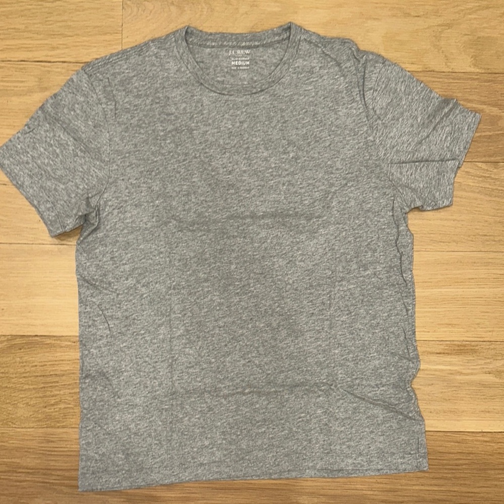 Gray J Crew Slim Neck T-Shirt NWOT